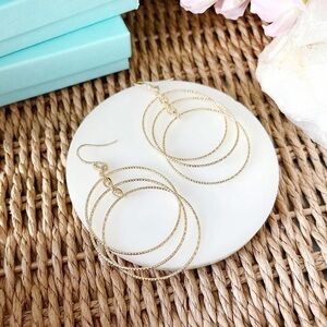 Park Lane Gold Triple Hoop Earrings